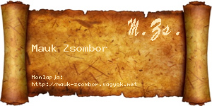 Mauk Zsombor névjegykártya